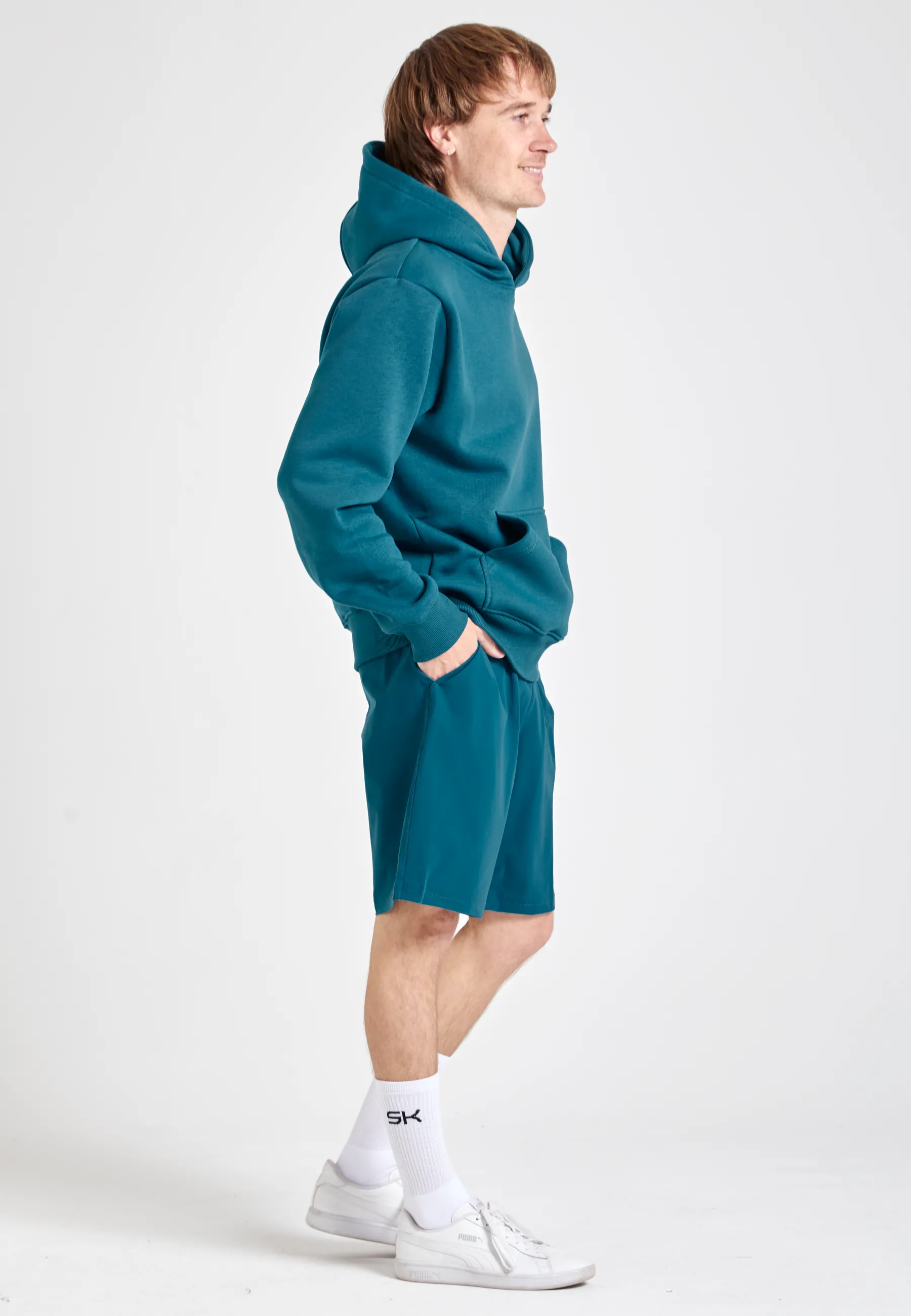 Hoodie unisex, petrol grün