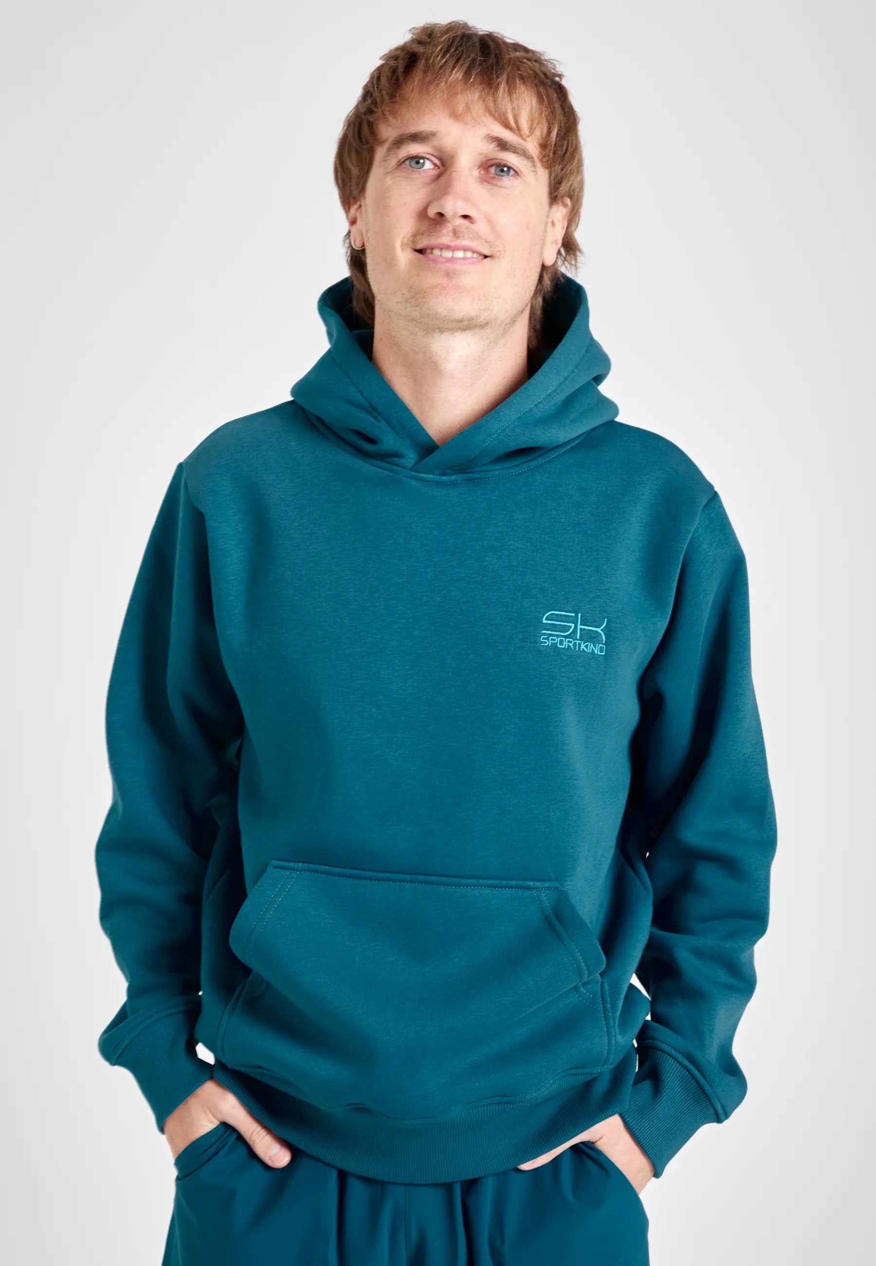 Hoodie unisex, petrol grün