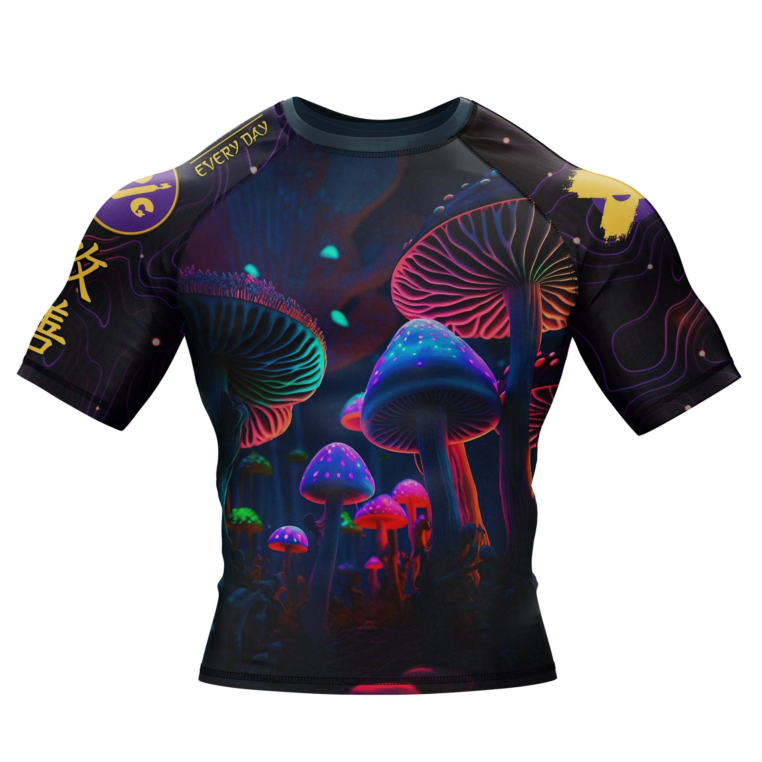 Indigo Mushroom BJJ Rash Guard