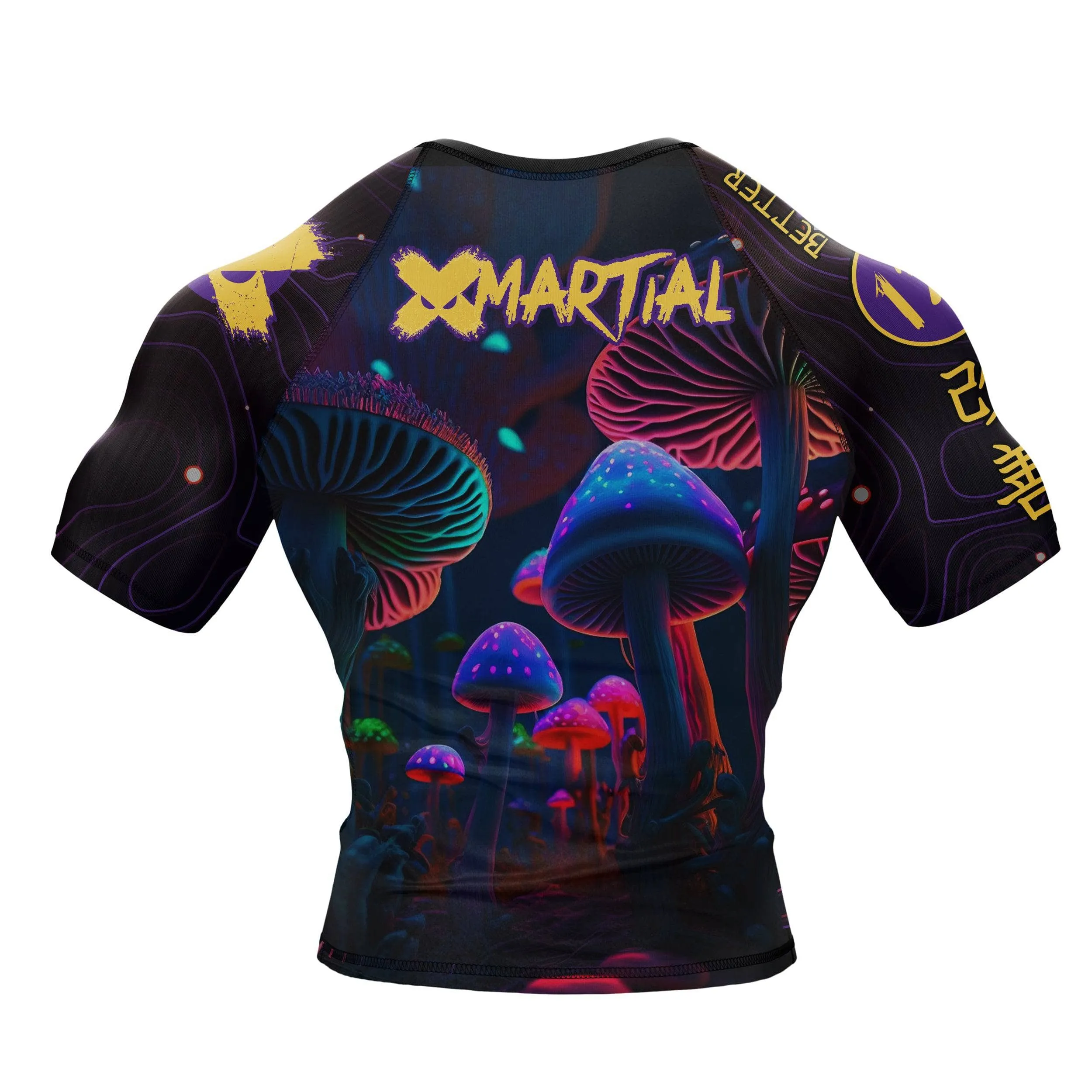 Indigo Mushroom BJJ Rash Guard