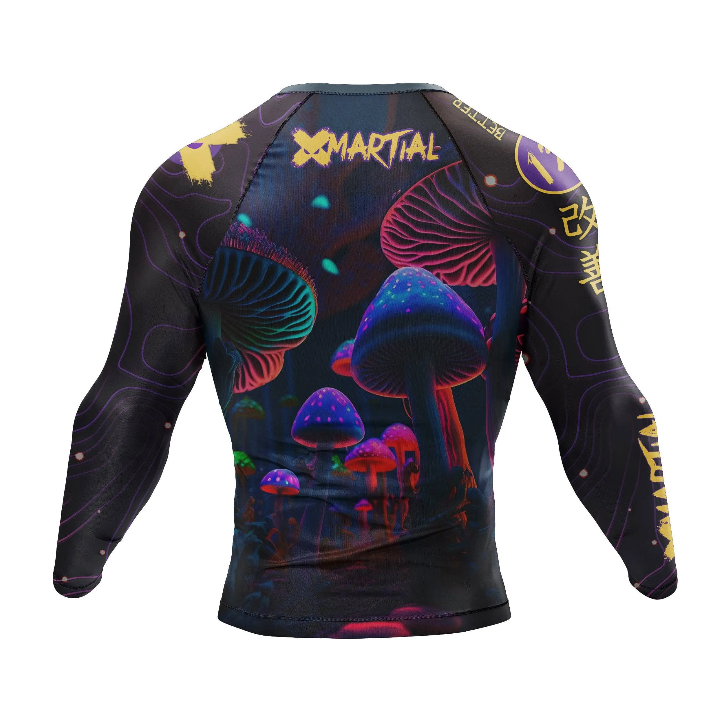Indigo Mushroom BJJ Rash Guard
