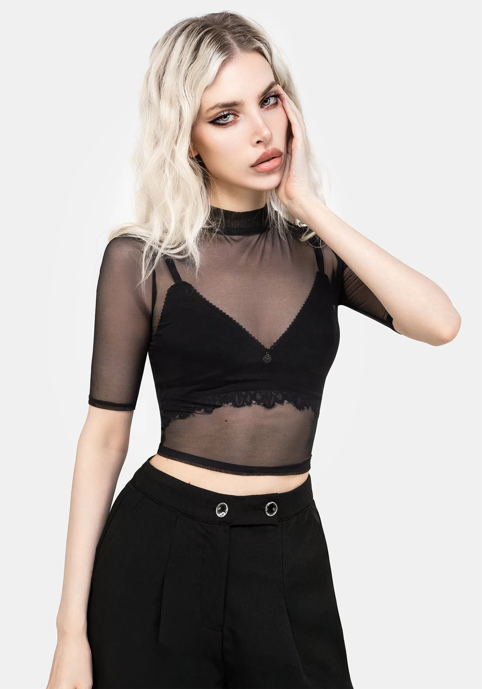 Jinx Mesh Short Sleeve Top