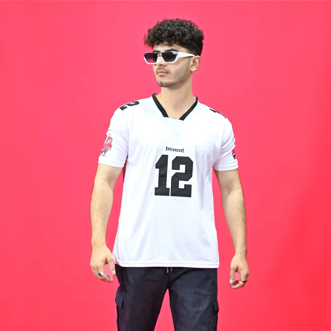 Jupiter Sporty Style Oversized No 12 Baseball Tee Shirt