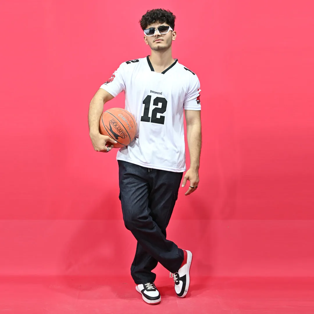 Jupiter Sporty Style Oversized No 12 Baseball Tee Shirt