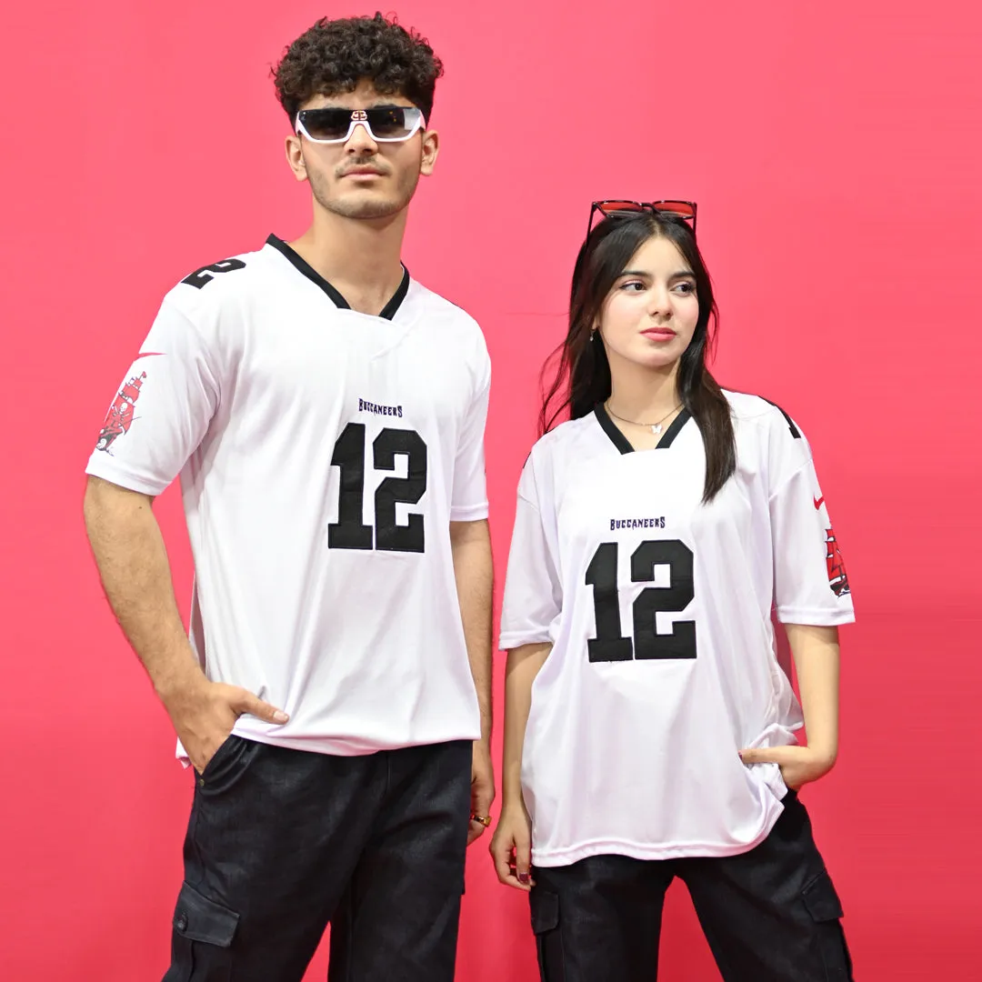 Jupiter Sporty Style Oversized No 12 Baseball Tee Shirt