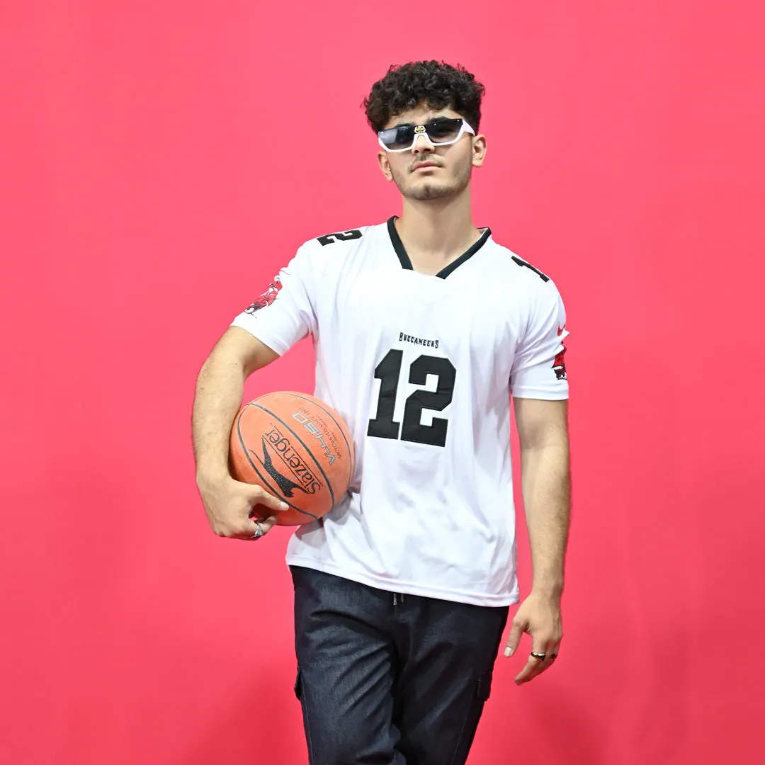 Jupiter Sporty Style Oversized No 12 Baseball Tee Shirt