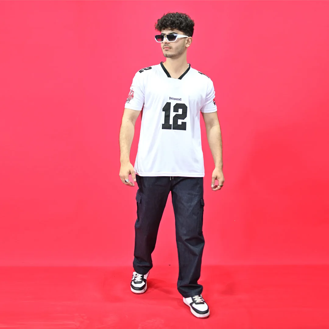 Jupiter Sporty Style Oversized No 12 Baseball Tee Shirt