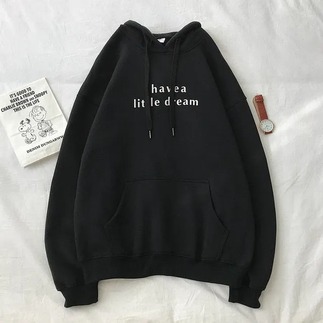 [Korean Style] 5 Colors Letter Printing Casual Hoodies