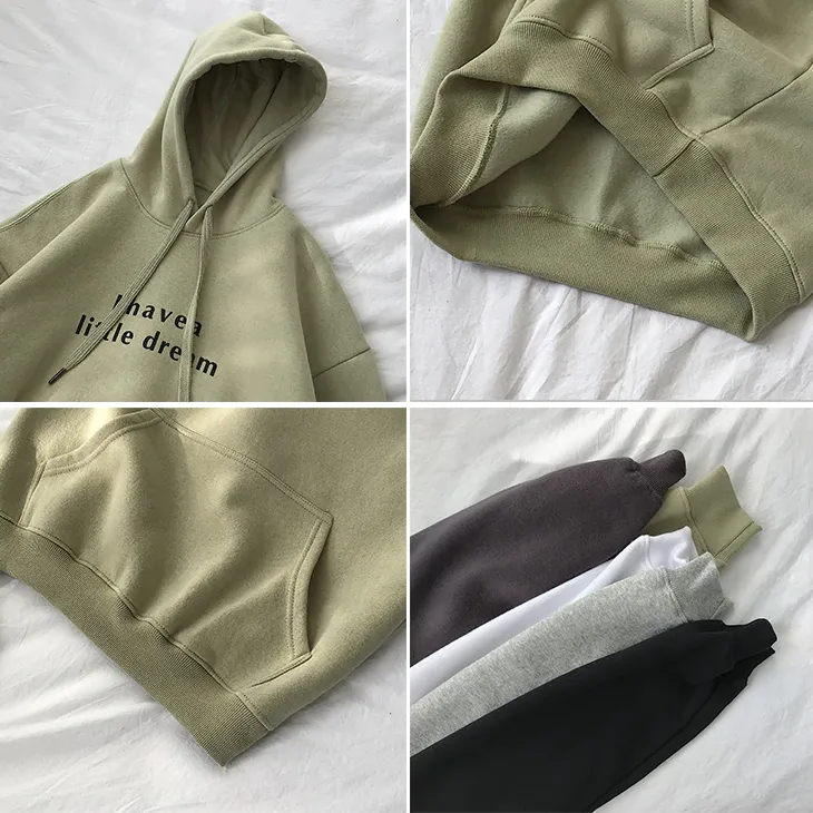 [Korean Style] 5 Colors Letter Printing Casual Hoodies