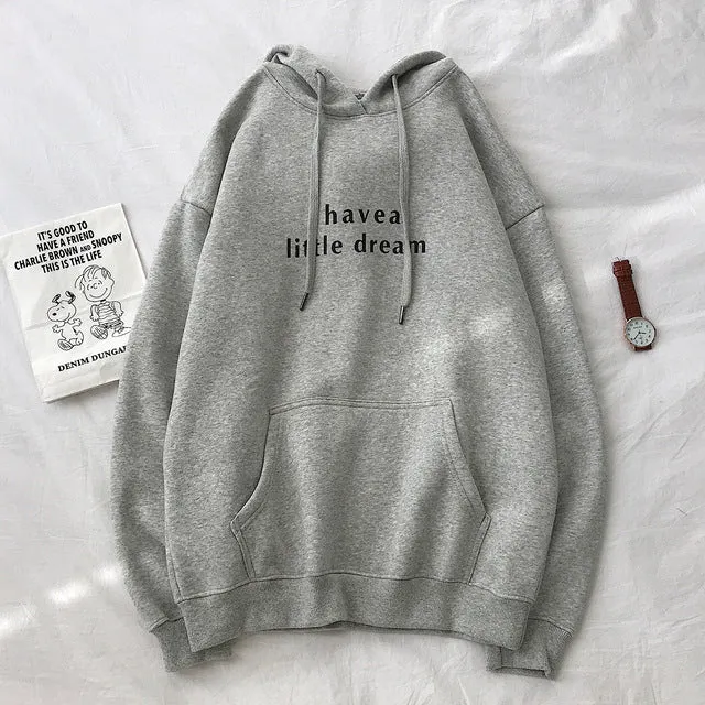 [Korean Style] 5 Colors Letter Printing Casual Hoodies