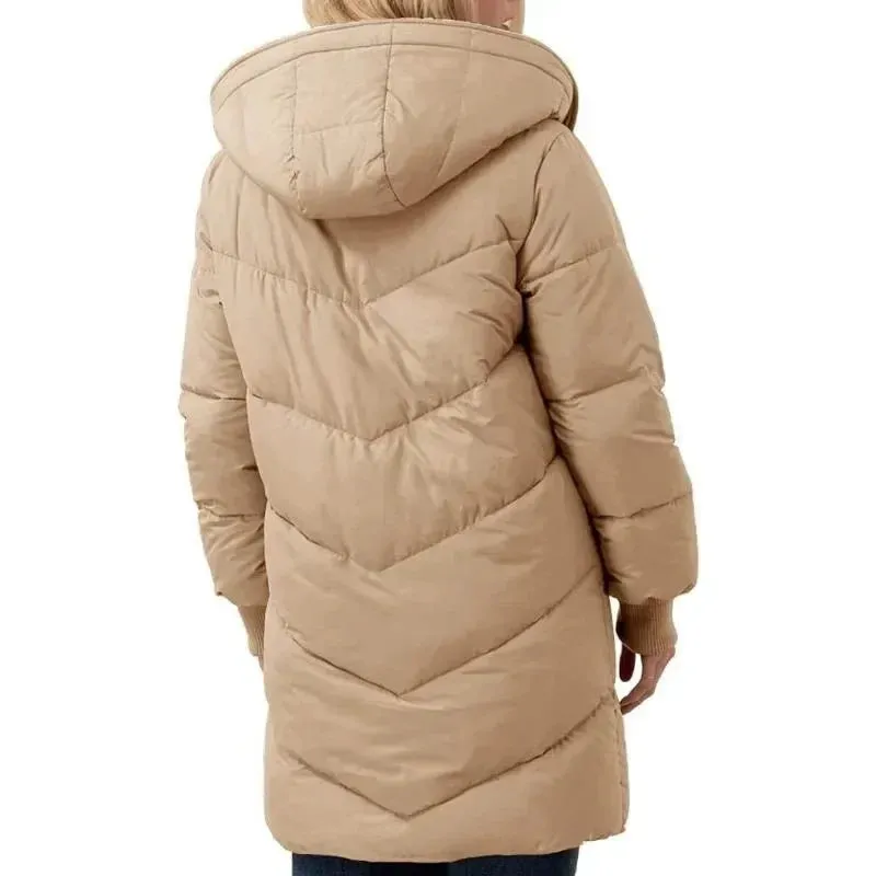 LVSANW Cotton-padded Long-sleeved Jackets Double-sided Velvet Fleece Parkas Women Winter Coats Hooded Slim-fit Cardigan Jacket Coats
