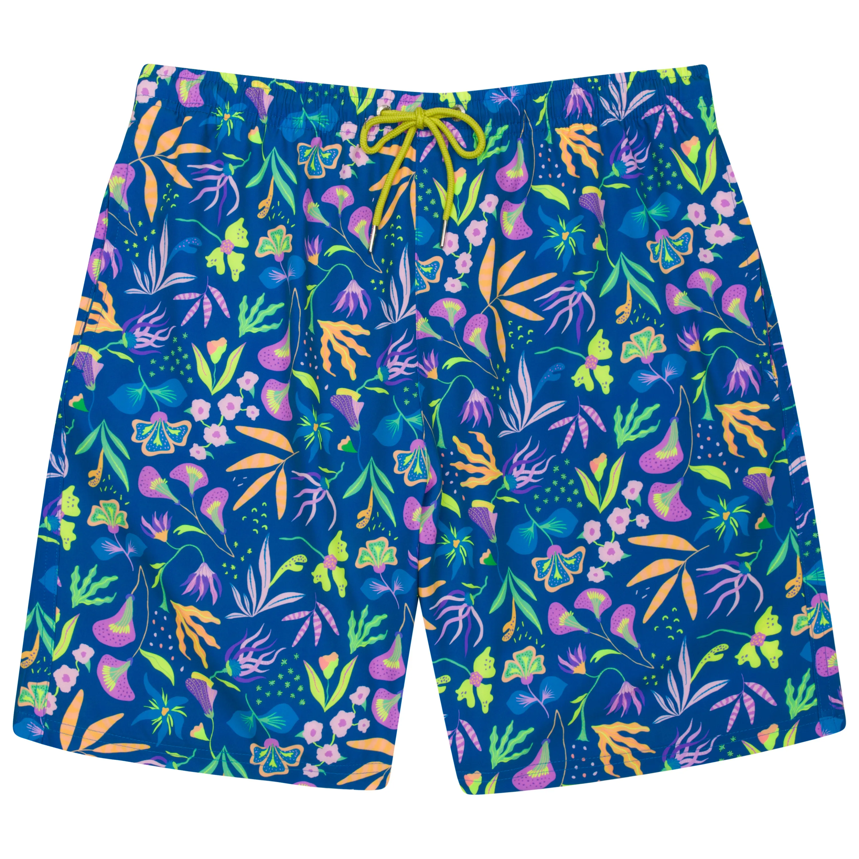 Men's 8" Swim Trunks Boxer Brief Liner | "Tropadelic"