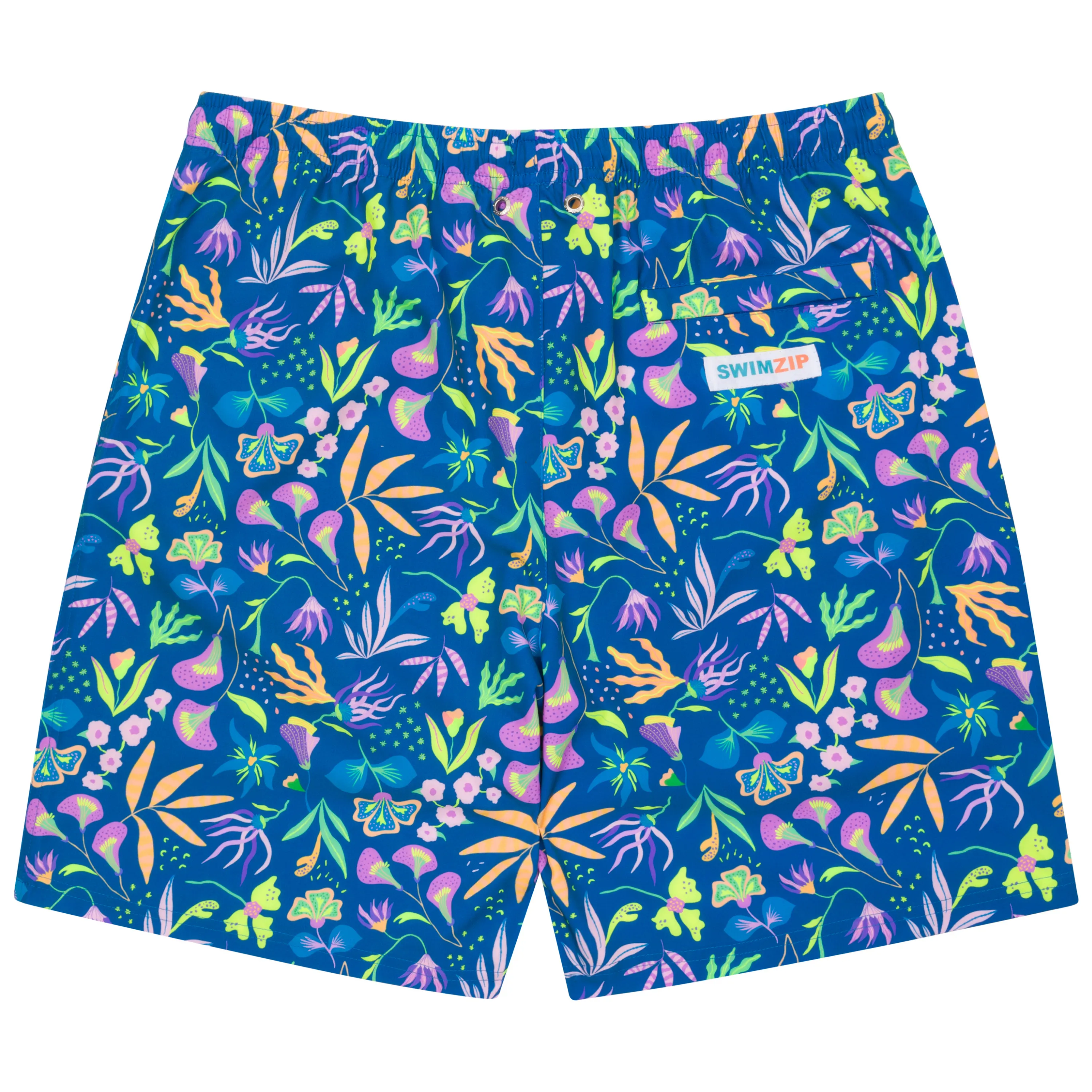 Men's 8" Swim Trunks Boxer Brief Liner | "Tropadelic"