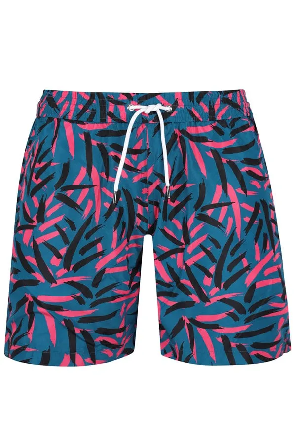 Men's Tropical Print Swim Trunk Shorts
