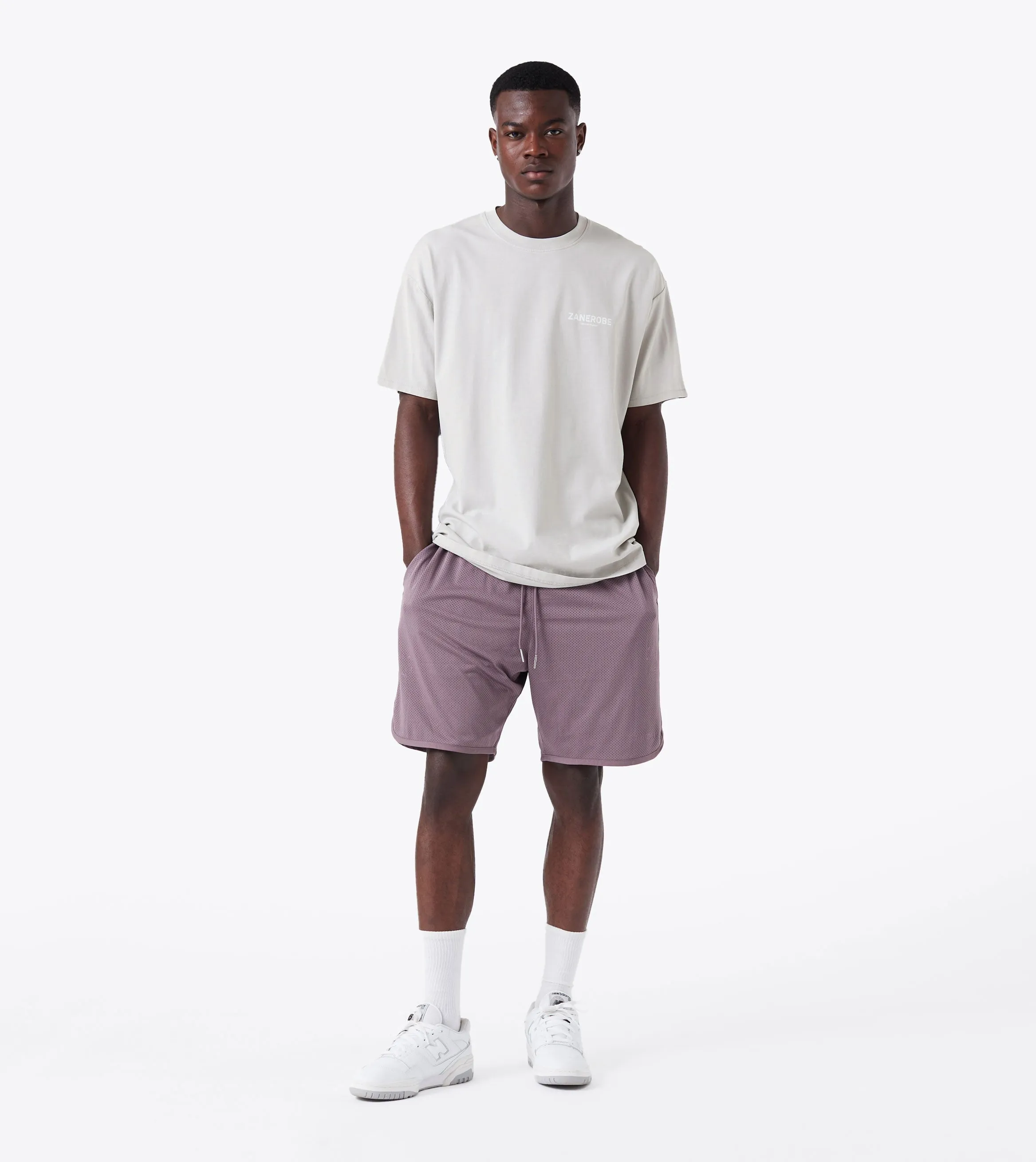 Mesh Basketball Short Mauve