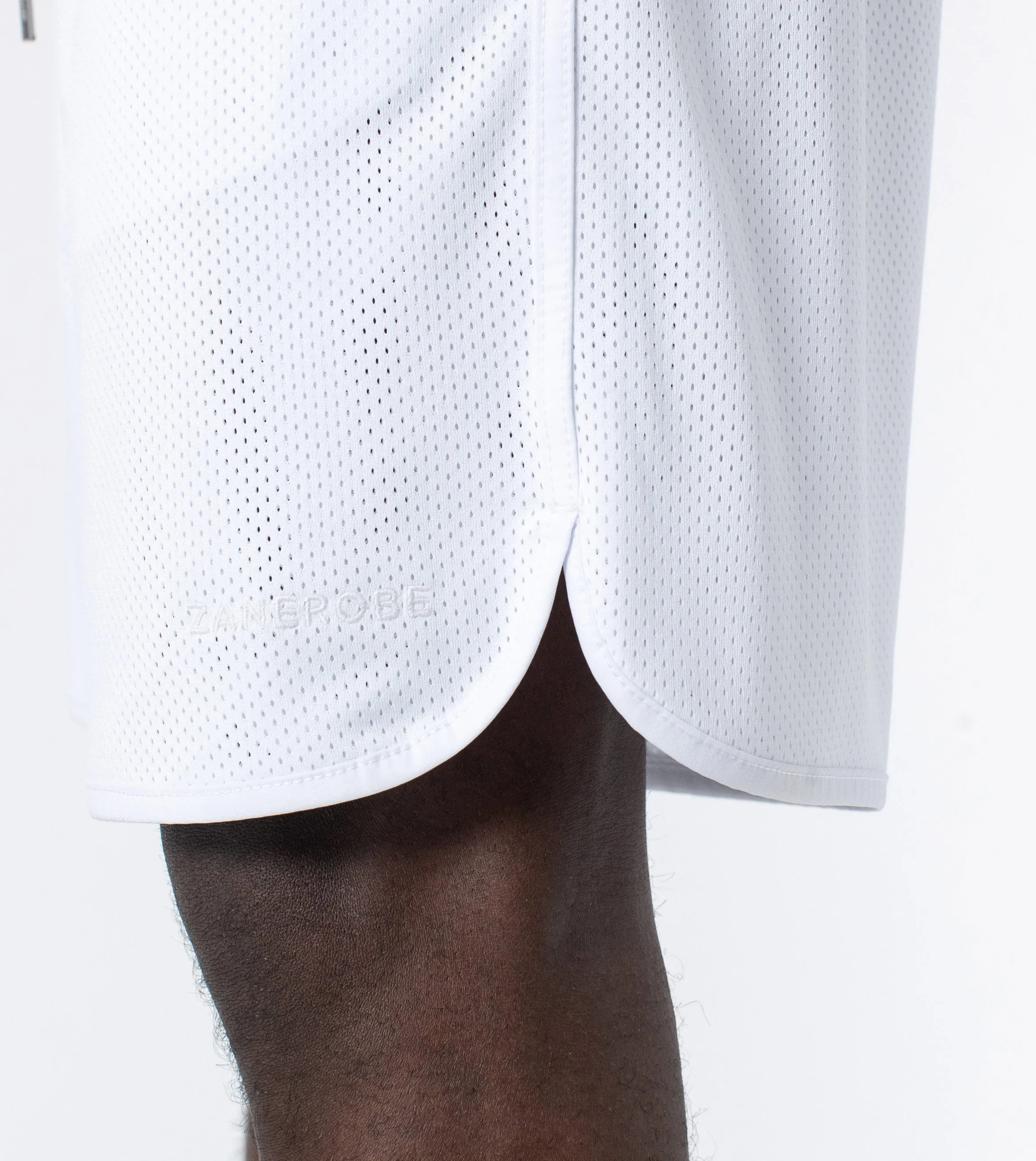 Mesh Basketball Short White