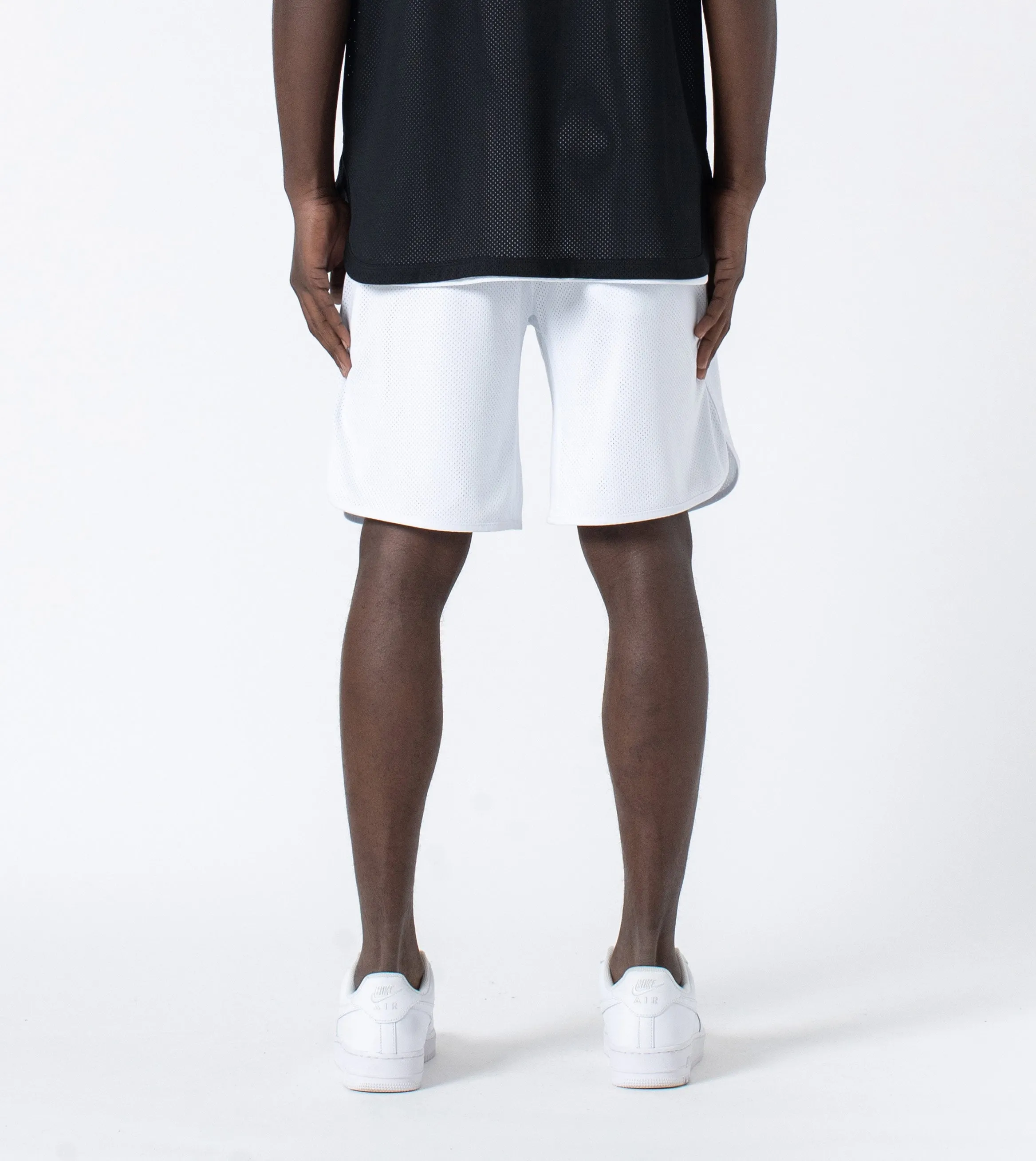 Mesh Basketball Short White