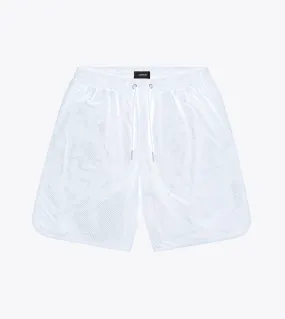 Mesh Basketball Short White