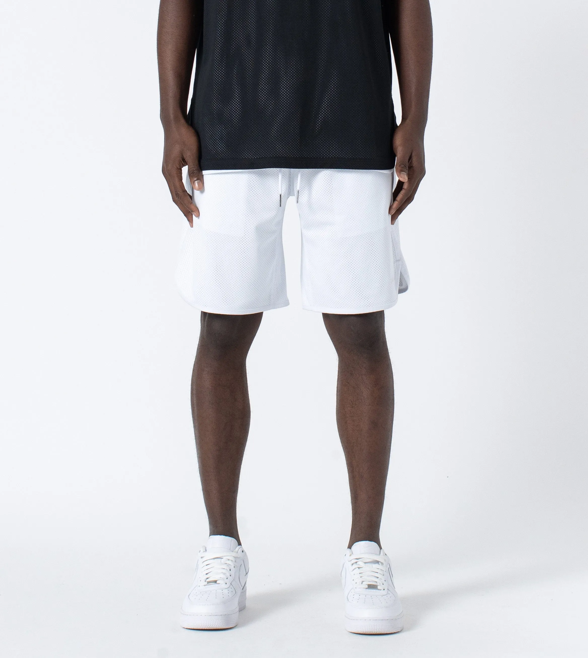 Mesh Basketball Short White