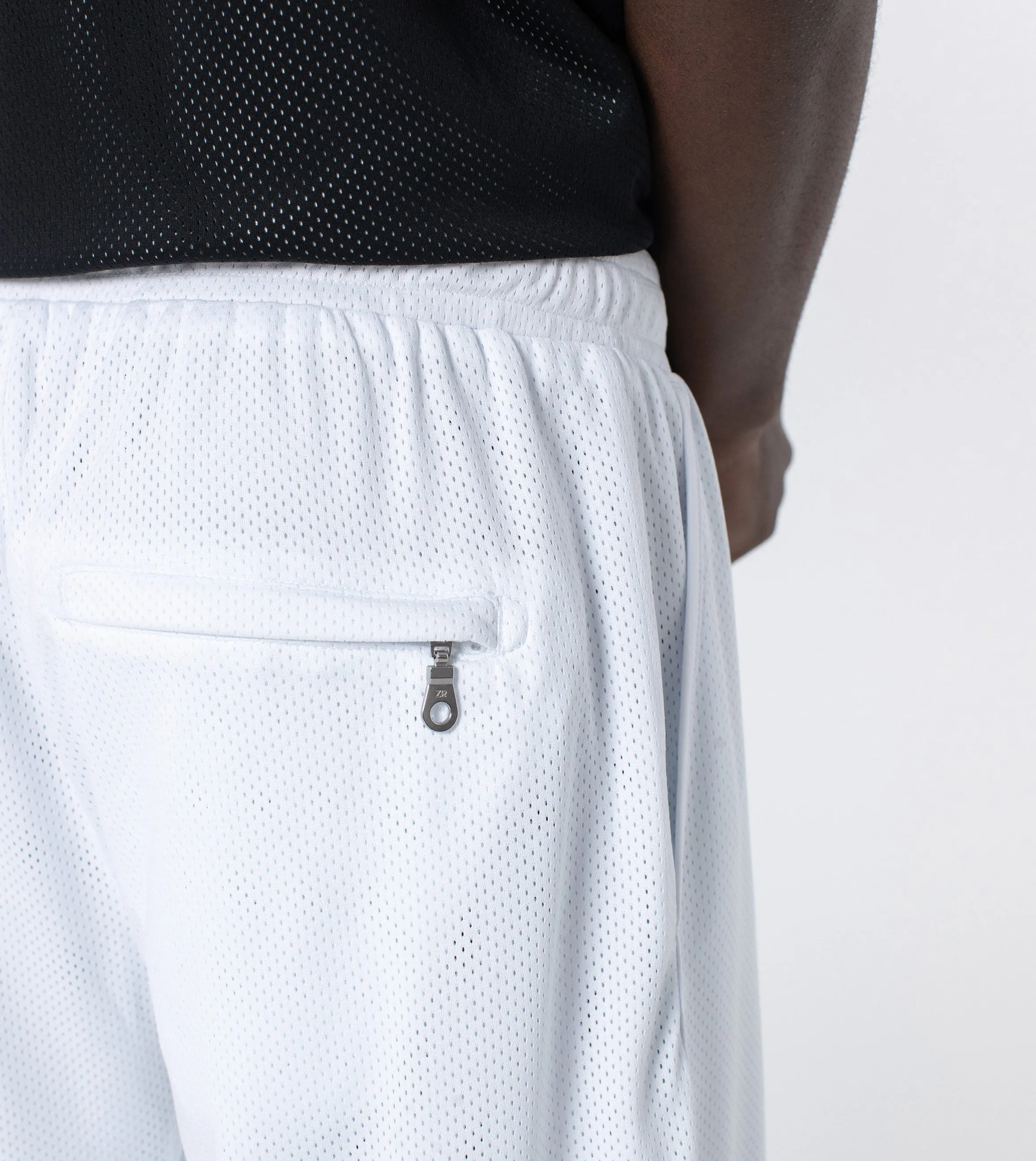 Mesh Basketball Short White