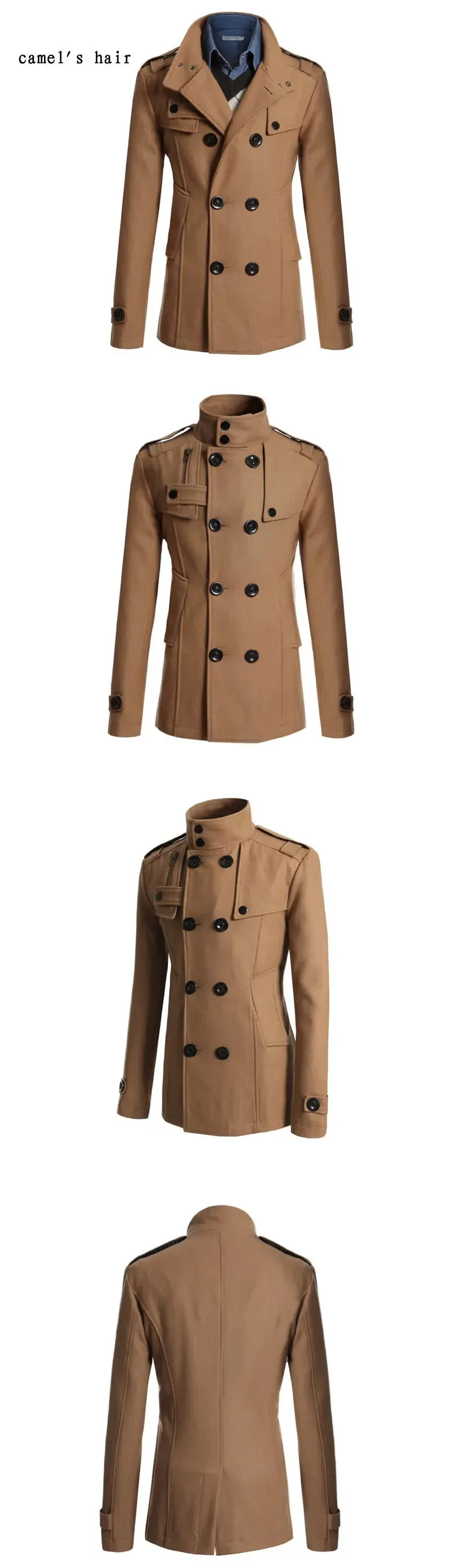 Mrmt 2024 brandneue Herren Woll mantel für Männer Lang anzug Männer Wolle Wind jacke Mann Woll mantel Oberbekleidung Freizeit kleidung
