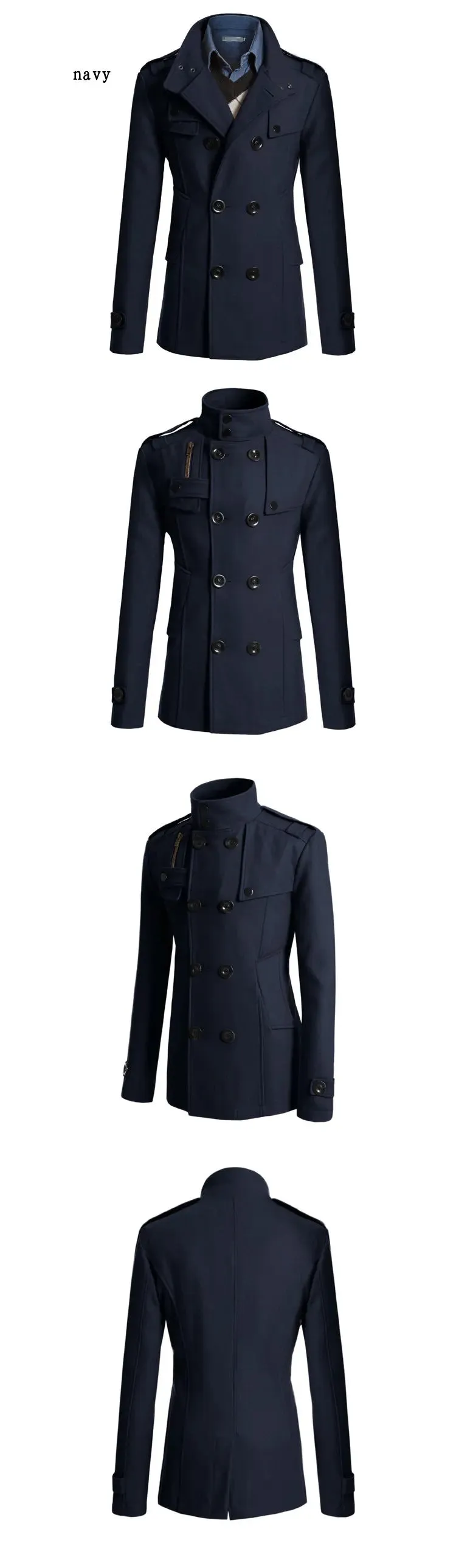 Mrmt 2024 brandneue Herren Woll mantel für Männer Lang anzug Männer Wolle Wind jacke Mann Woll mantel Oberbekleidung Freizeit kleidung