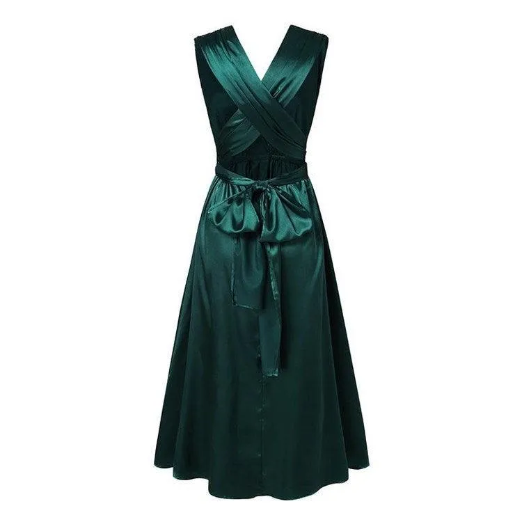 New Wrap Hips Women Dresses Long Sleeve Female Robe Body-con Neck