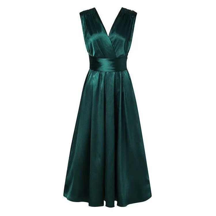 New Wrap Hips Women Dresses Long Sleeve Female Robe Body-con Neck