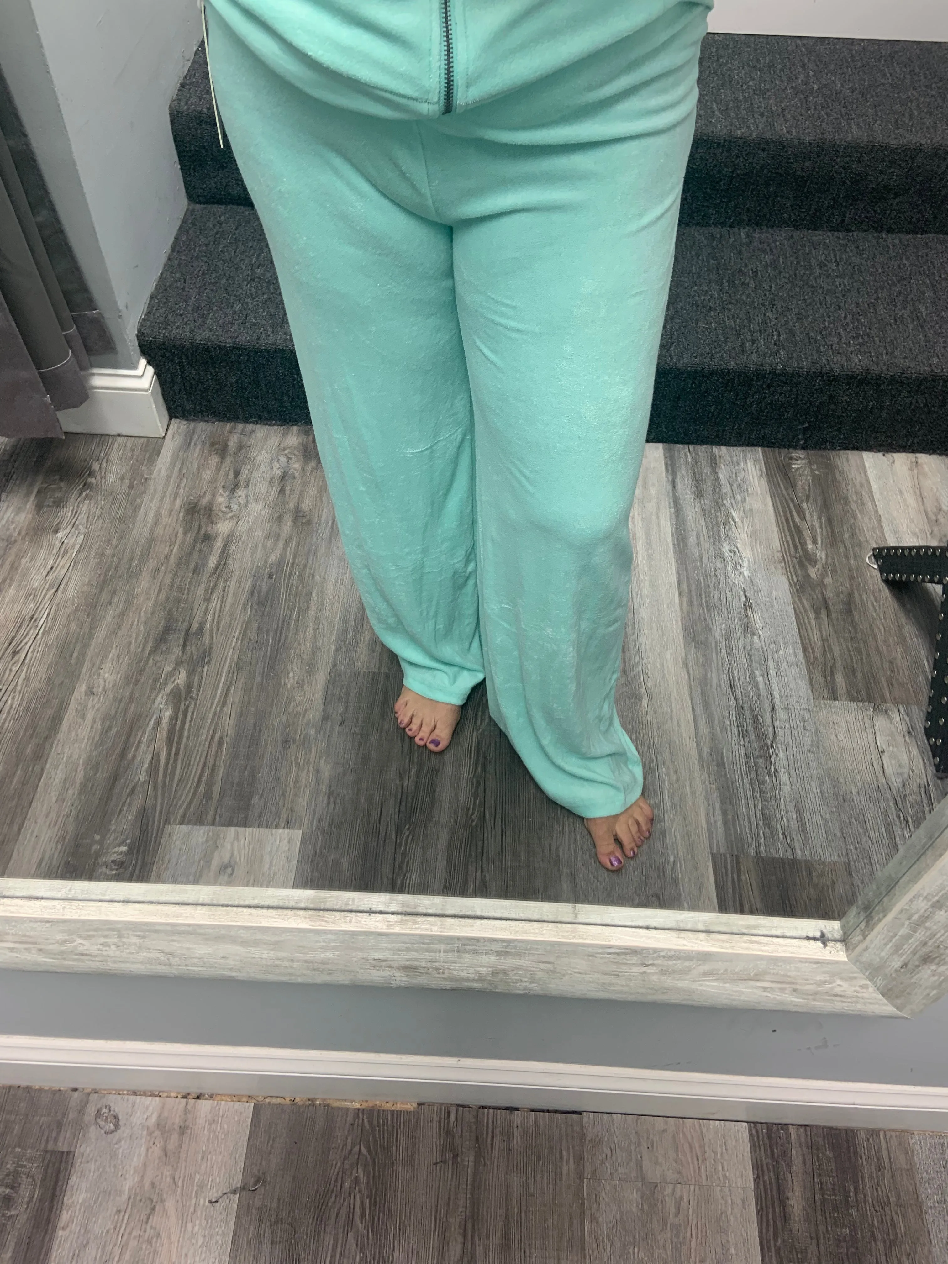 OCEAN DRIVE TERRY CLOTH JOGGER- AQUA