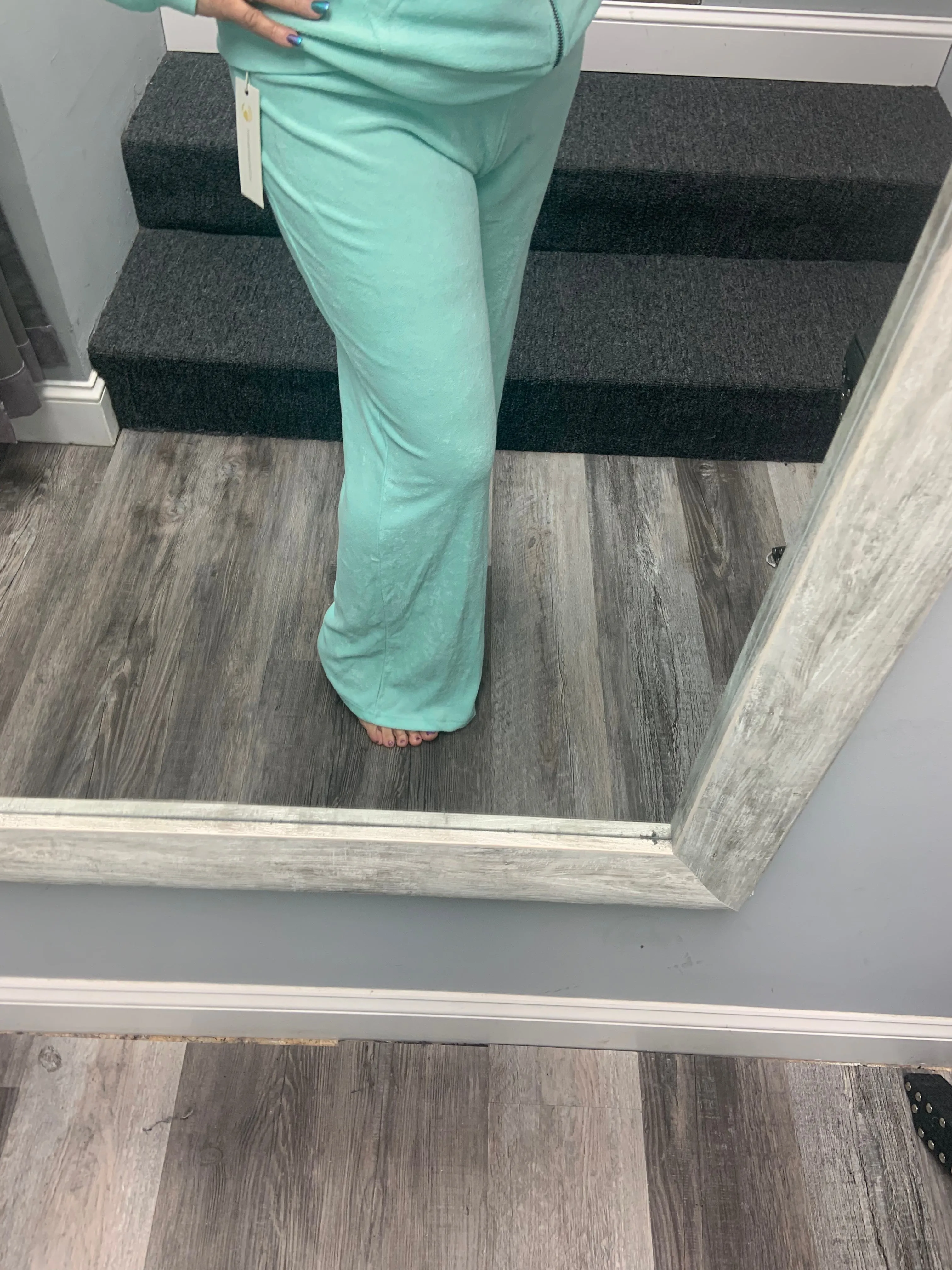 OCEAN DRIVE TERRY CLOTH JOGGER- AQUA