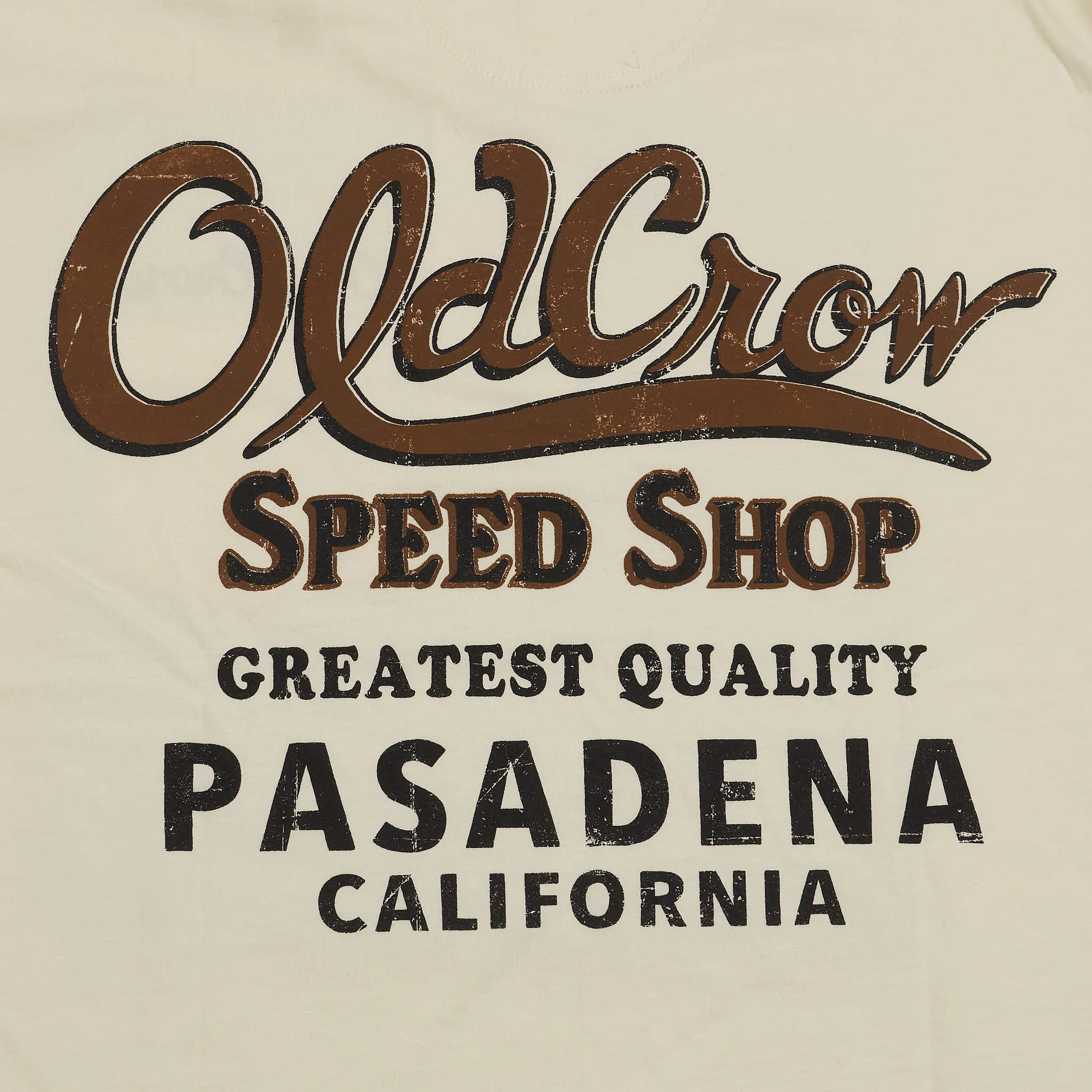Old Crow Speed Shop by Glad Hand & Co. Printed Pocket Henley T-Shirt