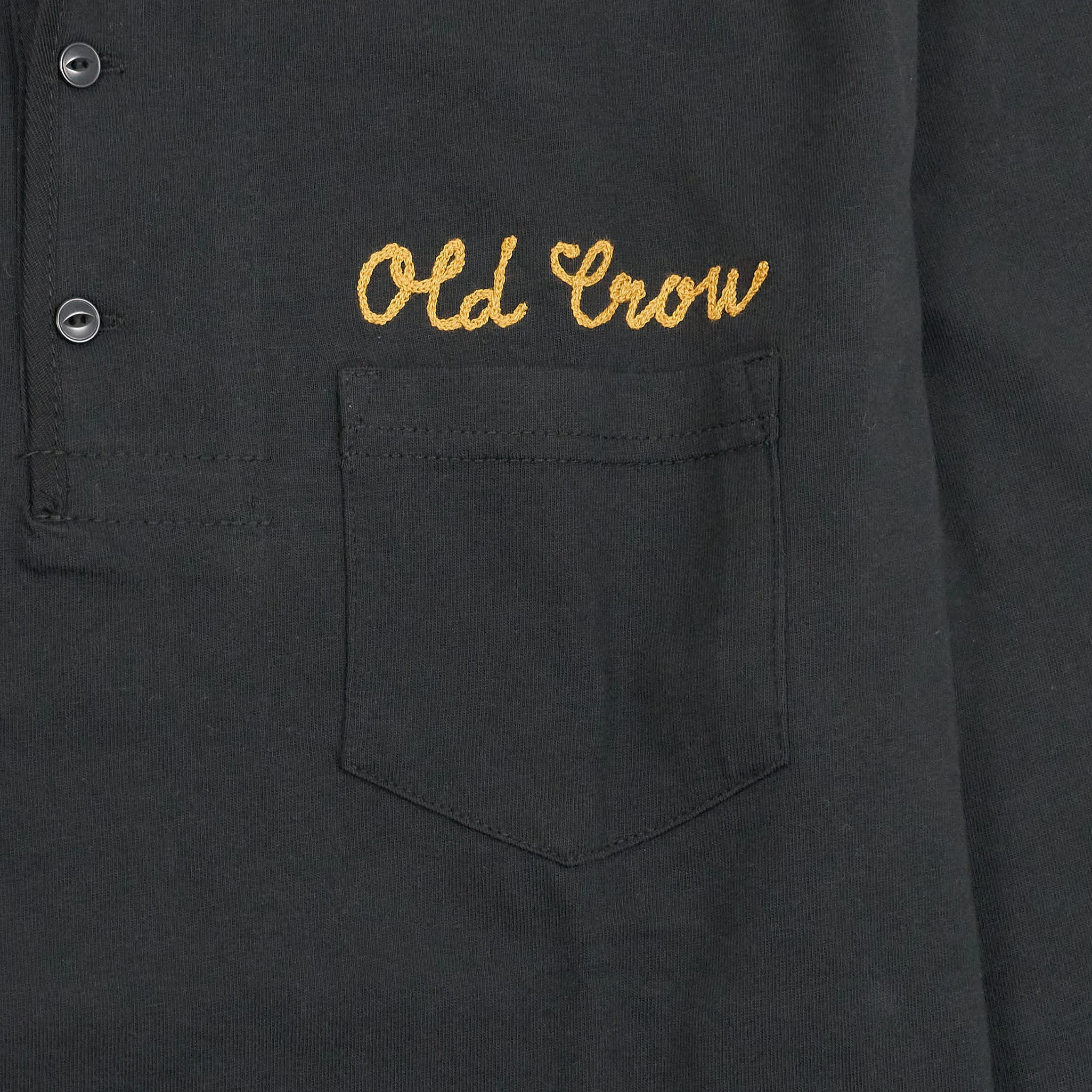 Old Crow Speed Shop by Glad Hand & Co. Printed Pocket Henley T-Shirt
