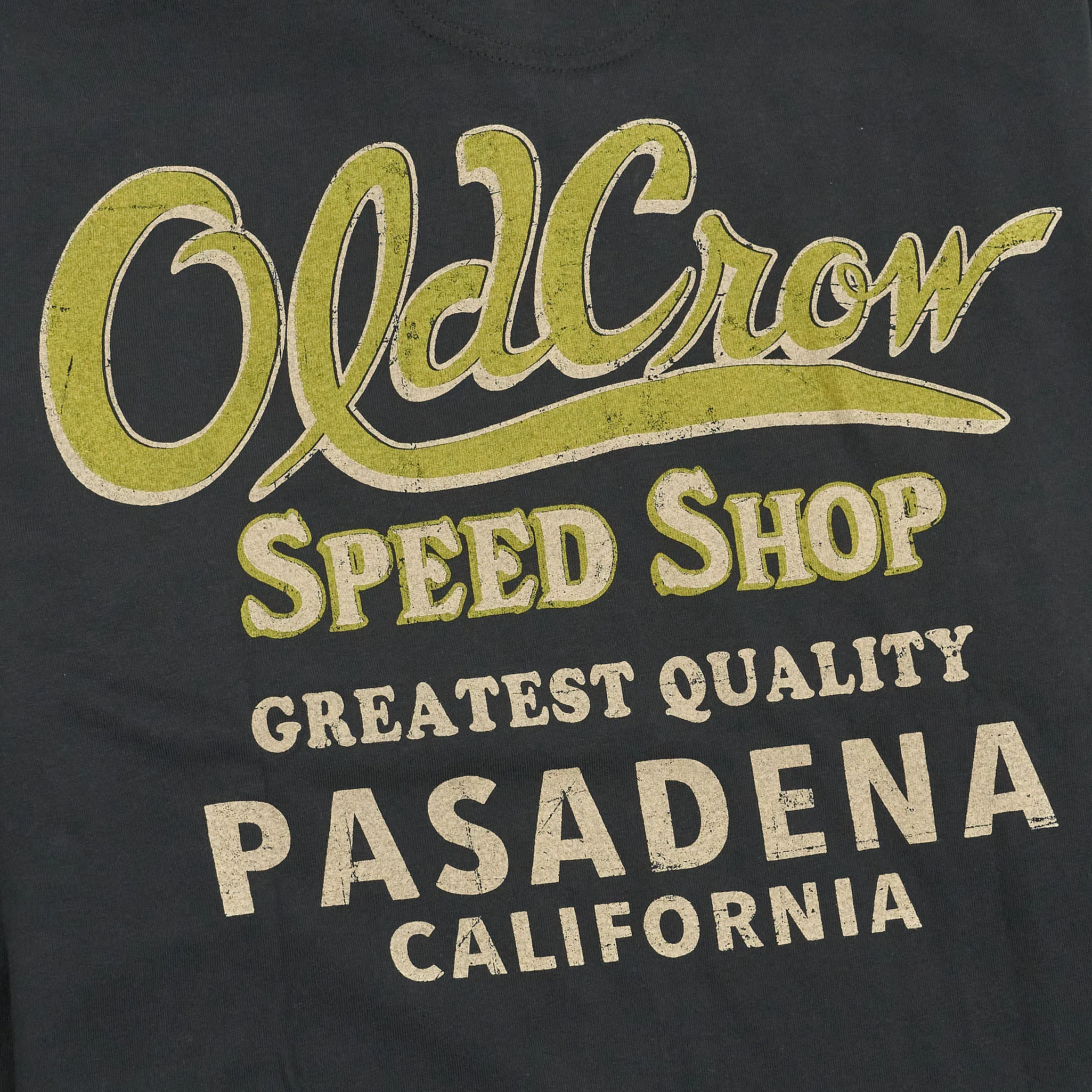 Old Crow Speed Shop by Glad Hand & Co. Printed Pocket Henley T-Shirt