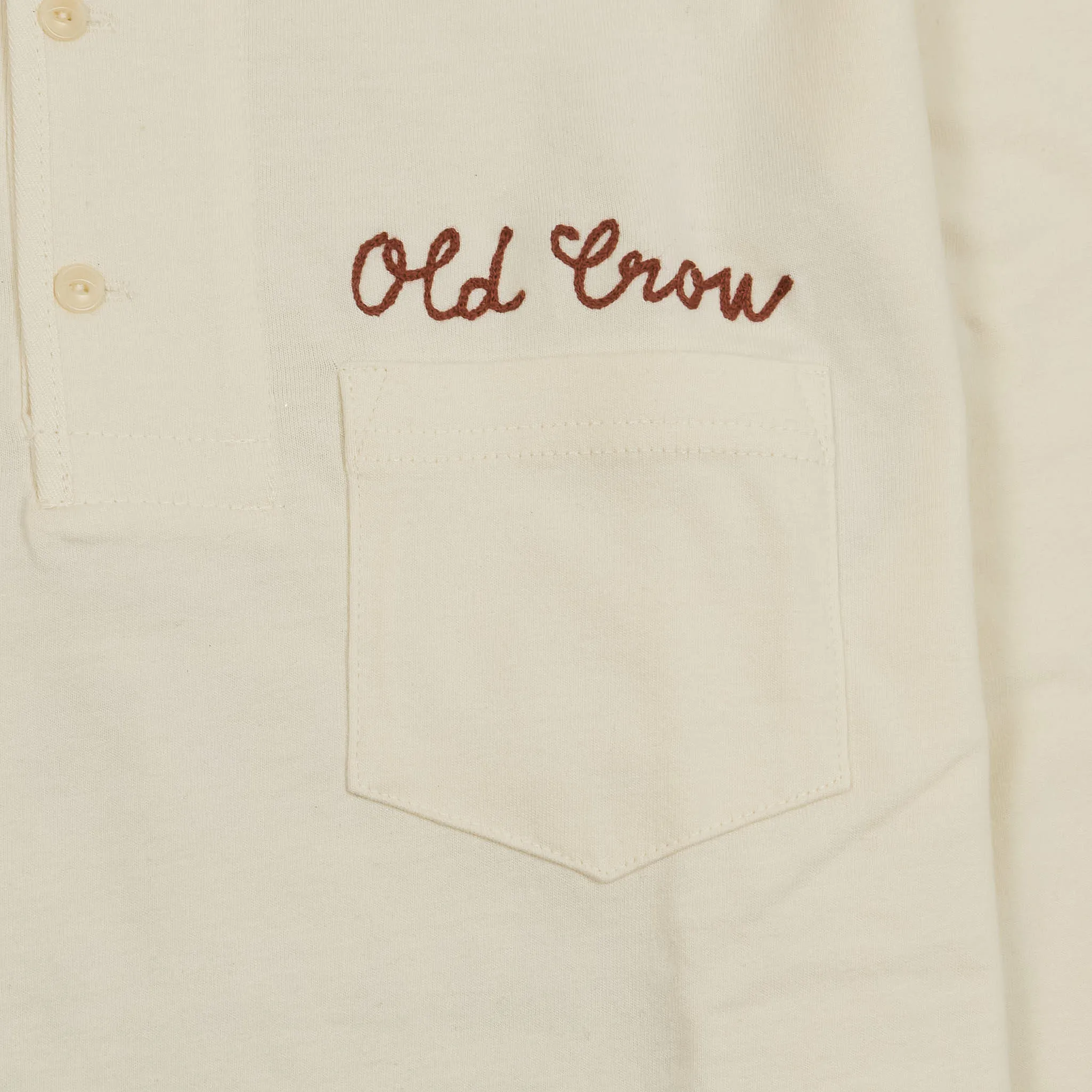 Old Crow Speed Shop by Glad Hand & Co. Printed Pocket Henley T-Shirt