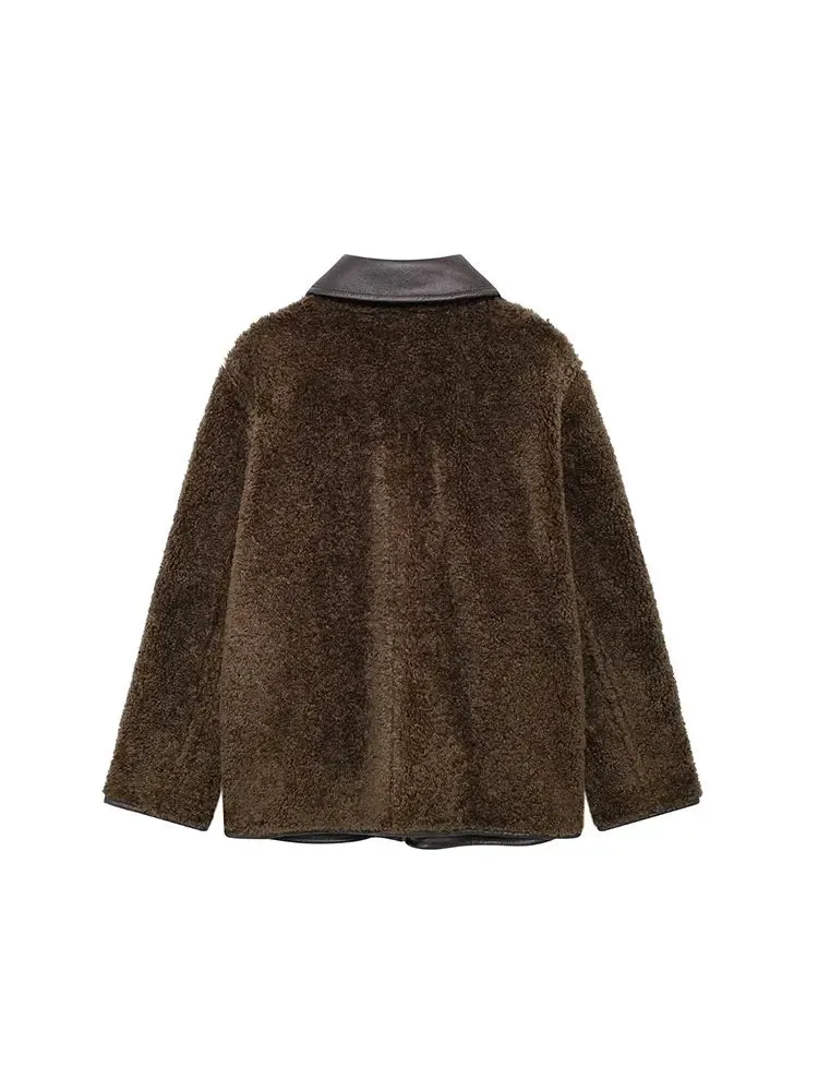 ONKOGENE frauen Herbst Winter Neue Mode Reversible Jacke Weibliche Elegante Warme High Street einreiher Tasche Casual Jacke