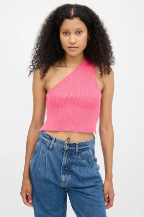 Pink Ribbed La Maille Ascu Backless Top