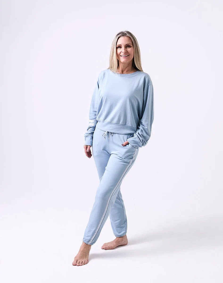 PJ Harlow Loungewear Blair Morning Blue French Terry Sweat Pant Jogger