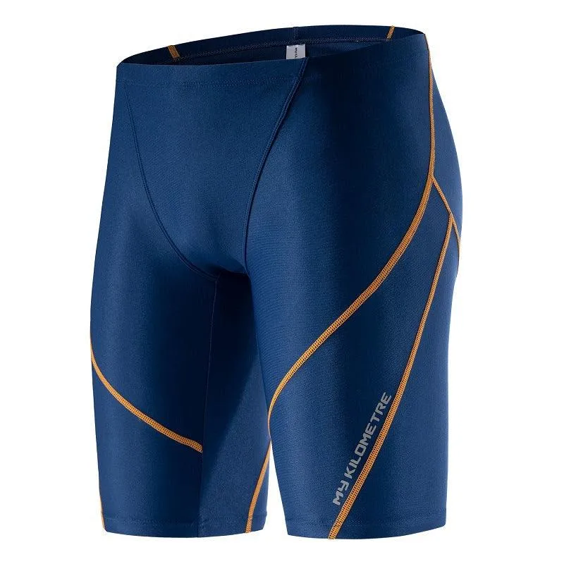 Professional Quick-drying Five-point Swimming Trunks Men's Long