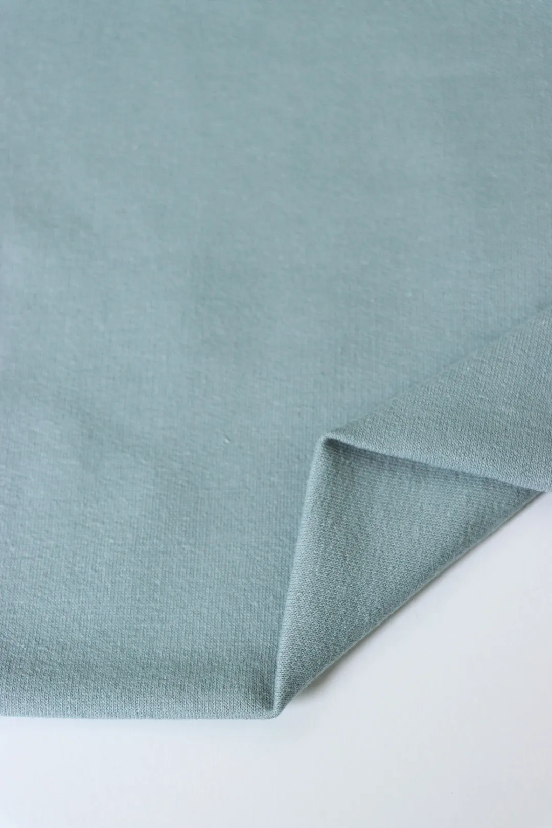 Rain Cloud Blue Cotton Spandex French Terry