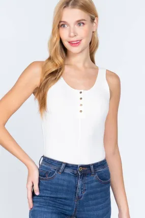 Rhianna Ribbed Bodysuit, Off White