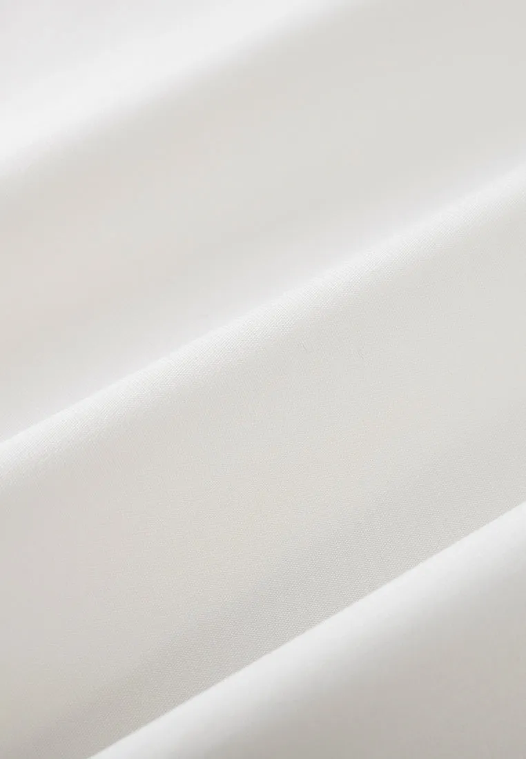 Seam-detail Chramed Concealed-fastening Blouse