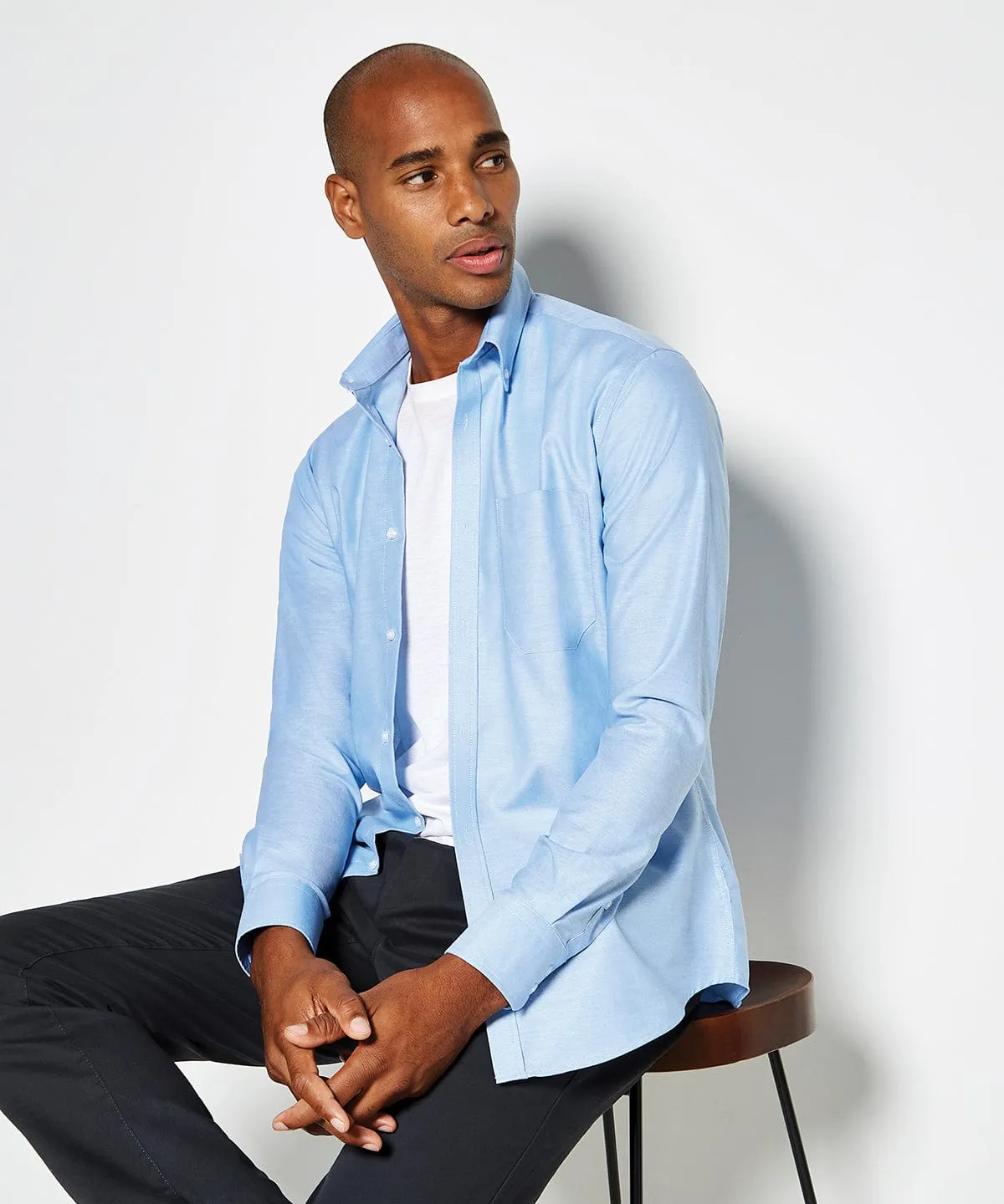 Slim fit workwear Oxford shirt long-sleeved (slim fit) | White