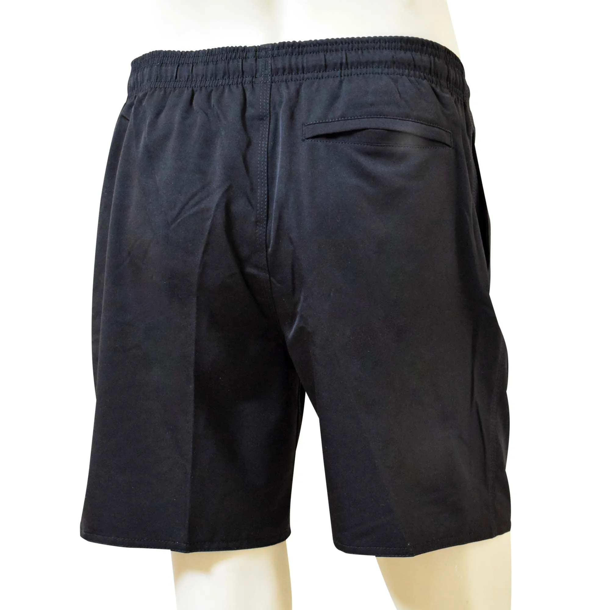 Solid Color Men's Elastic Shorts with Pockets, Quick Dry Board Shorts, Beach Shorts, Swim Trunks, Sportwear
