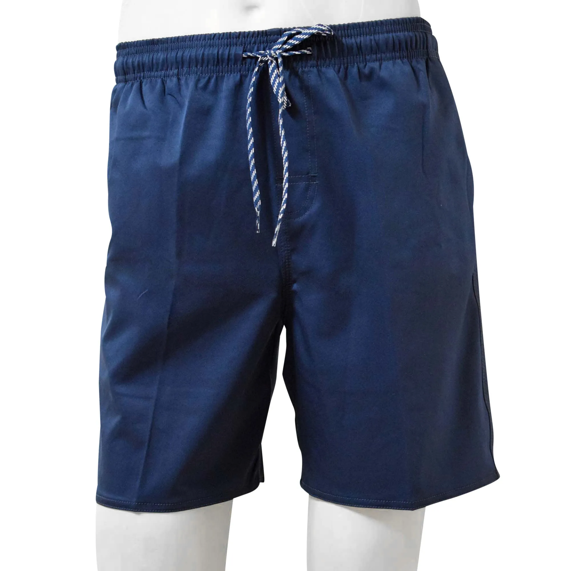 Solid Color Men's Elastic Shorts with Pockets, Quick Dry Board Shorts, Beach Shorts, Swim Trunks, Sportwear