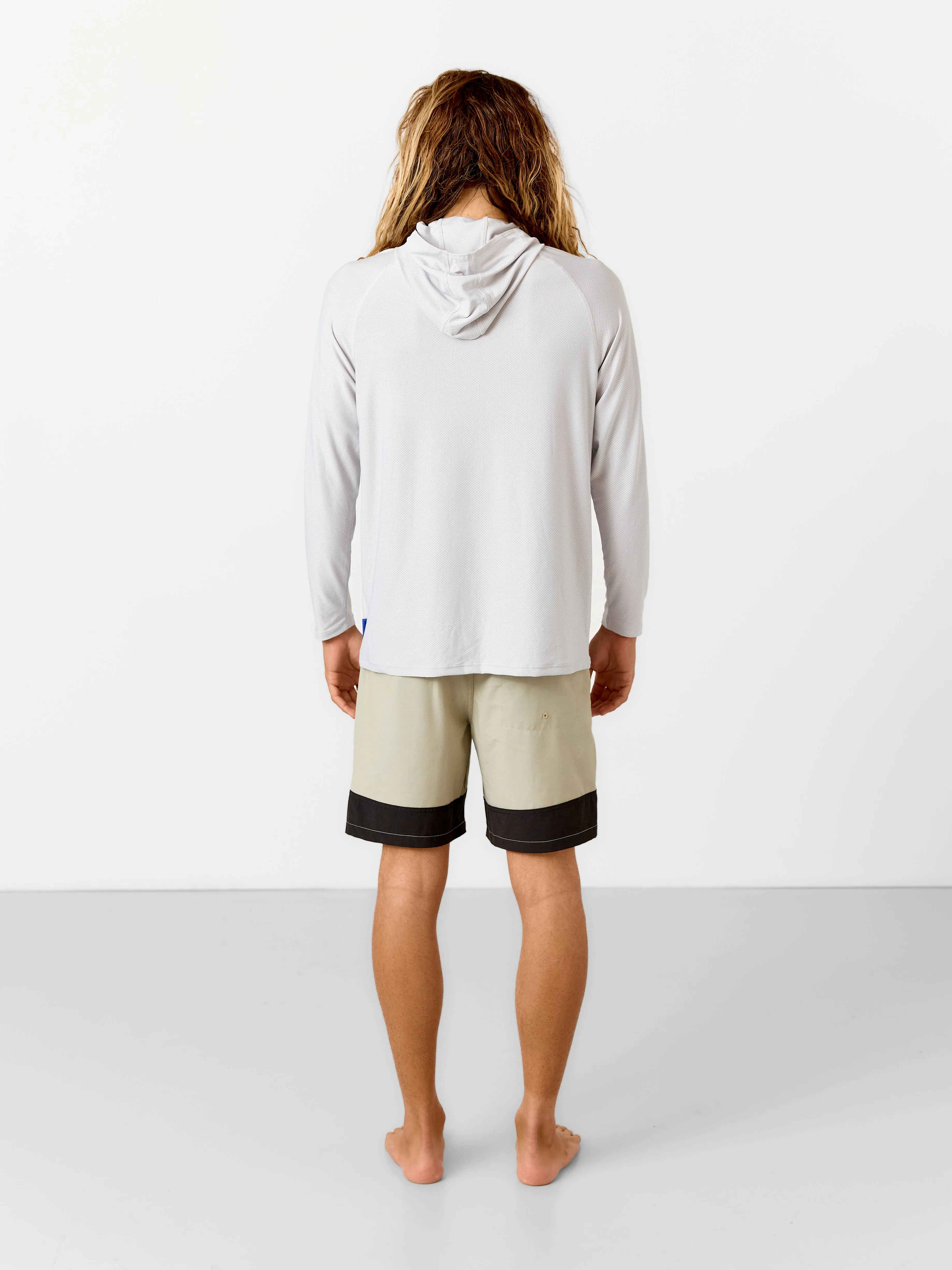 SPF50 Long Sleeve Hooded Active Shirt |Dove Grey