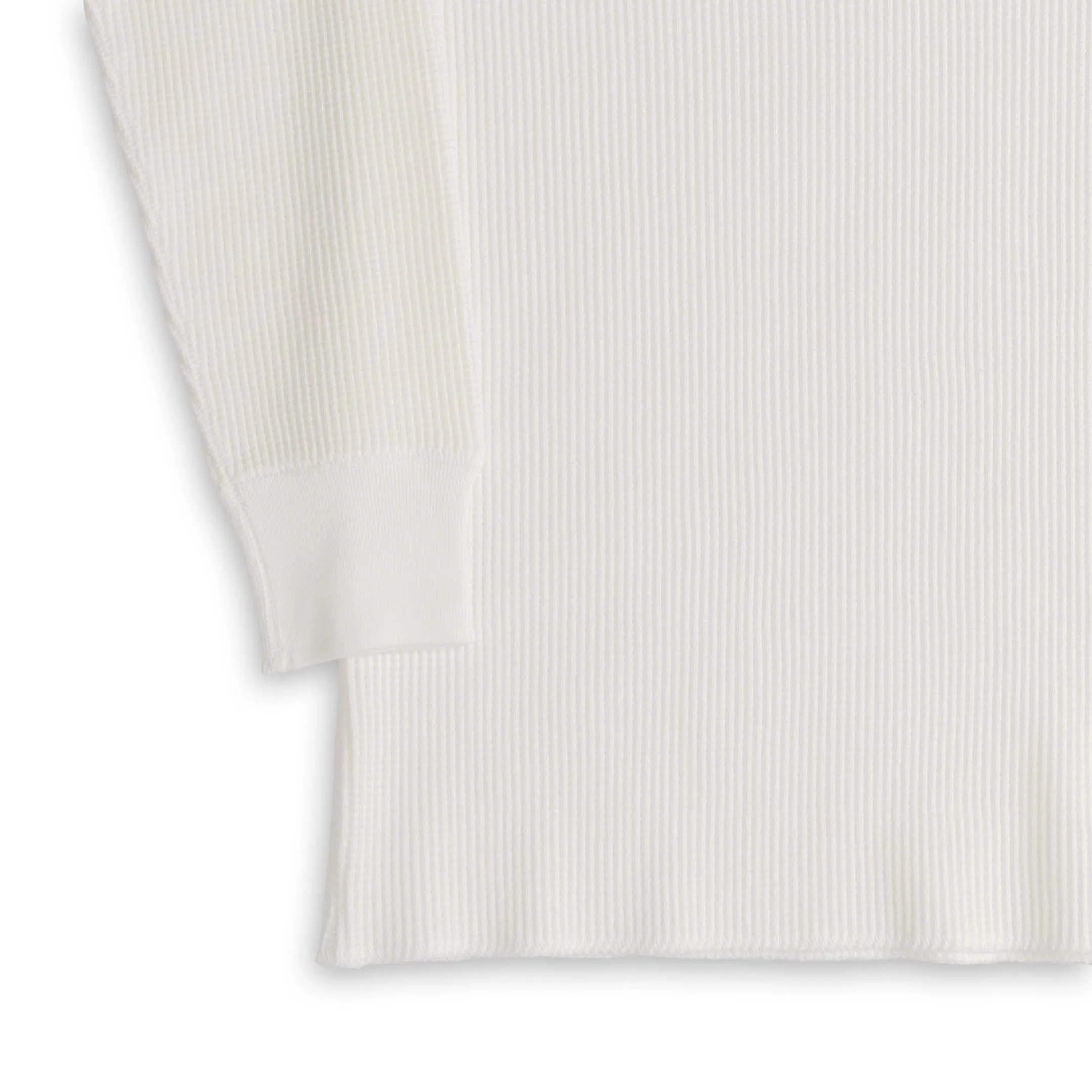 The Real McCoy's Waffle Thermal Henley Undershirt Medium White