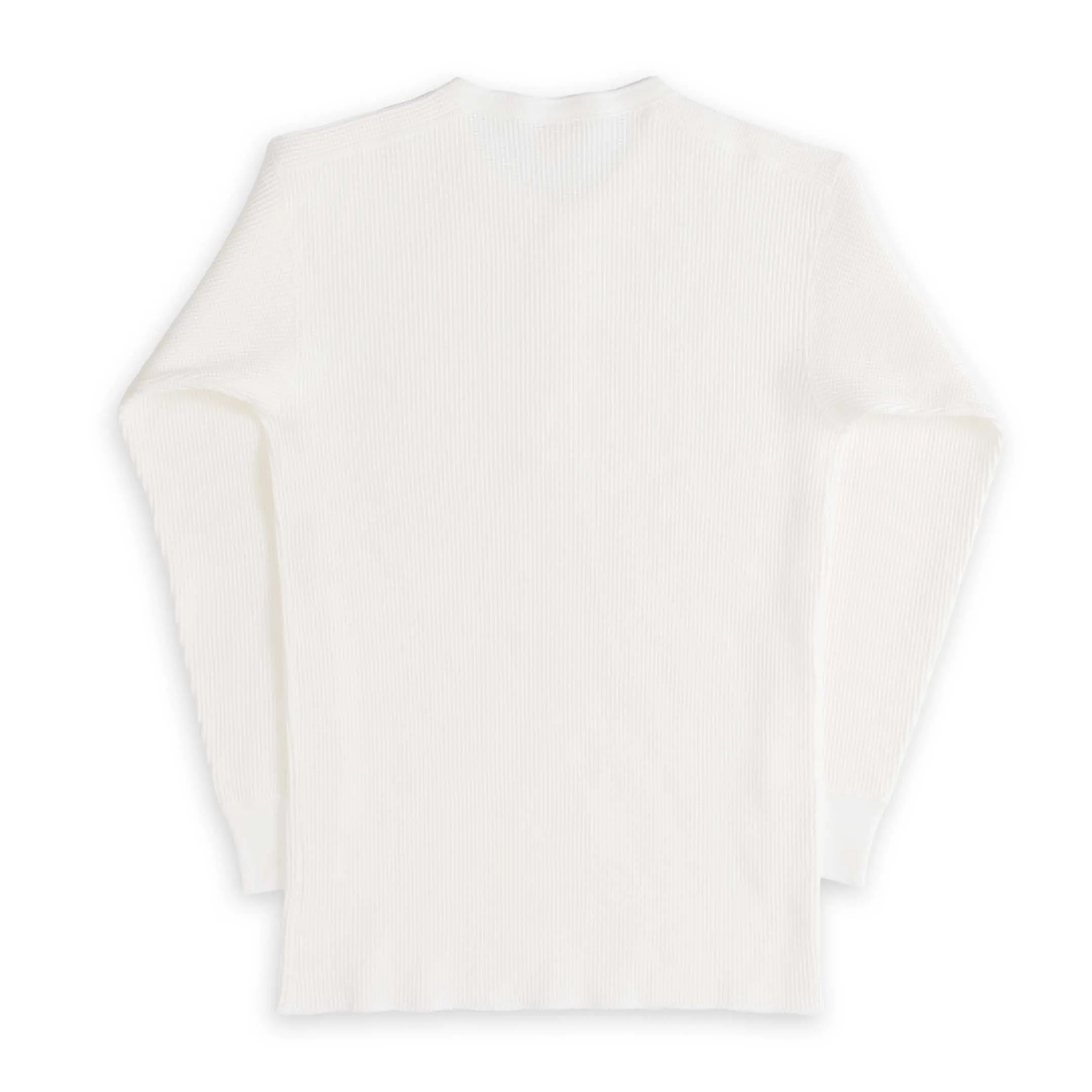 The Real McCoy's Waffle Thermal Henley Undershirt Medium White