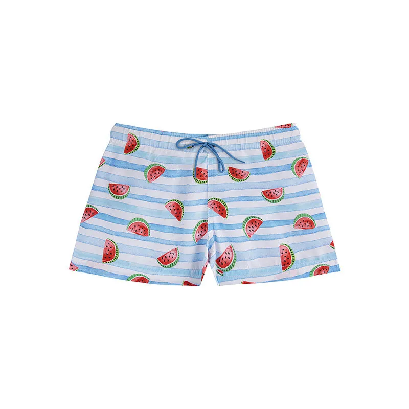 Watermelon print swimming trunks