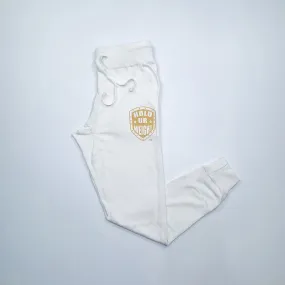 White French Terry Jogger Pants