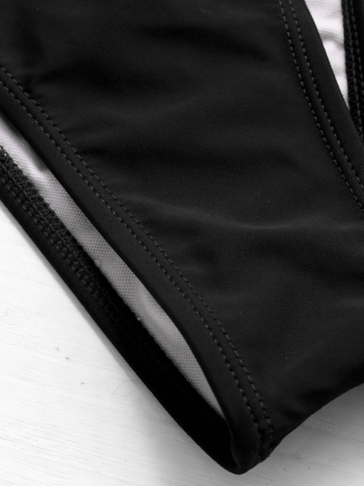 Wholesale Black Asymmetrical Sleeveless Tie-Up Bikini Suits